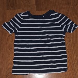 Old Navy Navy and White Striped Kids Tee